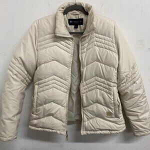 BOGO Kenneth Cole Reaction Down Puffer Jacket Size Medium M Cream White Beige
